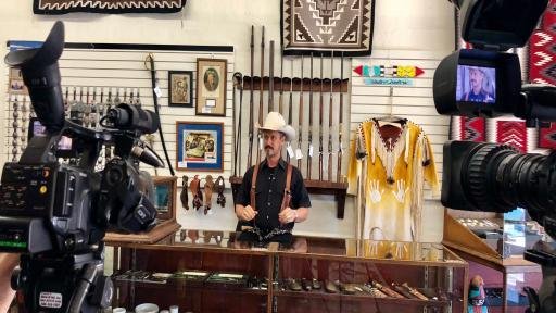 Western Trading Post TV Season 1 Ep 8-Film Historian, author, squash blossom necklaces, auction time